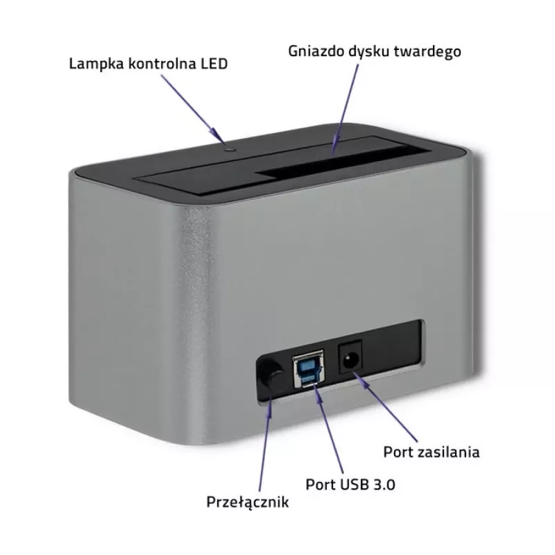 Saugyklos disko prijungimo stotelė Qoltec 50315