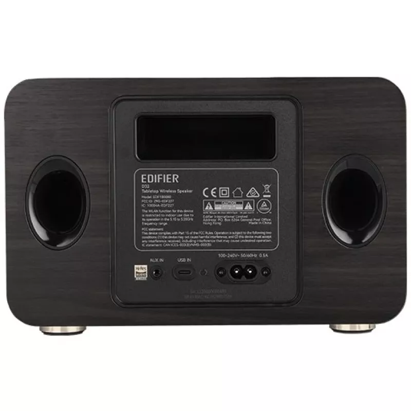 Edifier Stalinis Belaidis Garsiakalbis | D32 | 60 W | Bluetooth | Juodasis riešutmedis | Belaidis ryšys