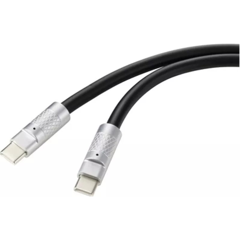 Renkforce USB-C® laidas USB 2.0 USB-C® kištukas, USB-C® kištukas 1,00 m juodas RF-6056872 (RF-6056872)