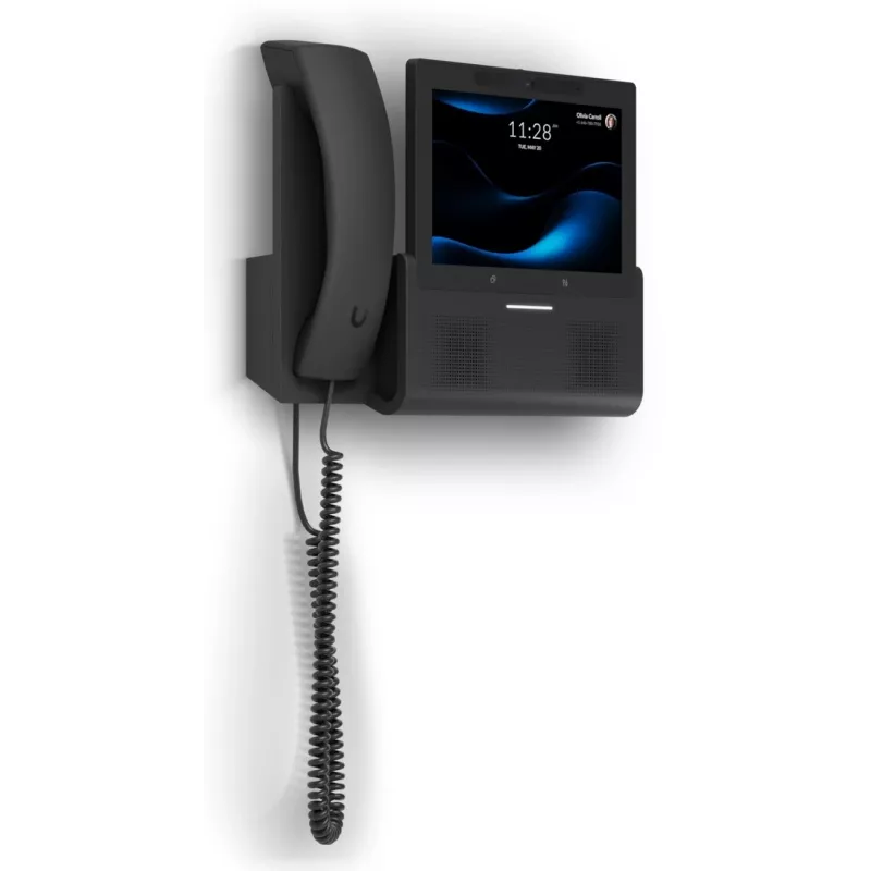 IP telefonas UBIQUITI G3 Touch Wall — 7 colių 1280×800 ekranas, 32 GB atmintinė, 5 MP kamera, Gigabit Ethernet, Wi‑Fi (802.11a/b/g/n/ac), juoda