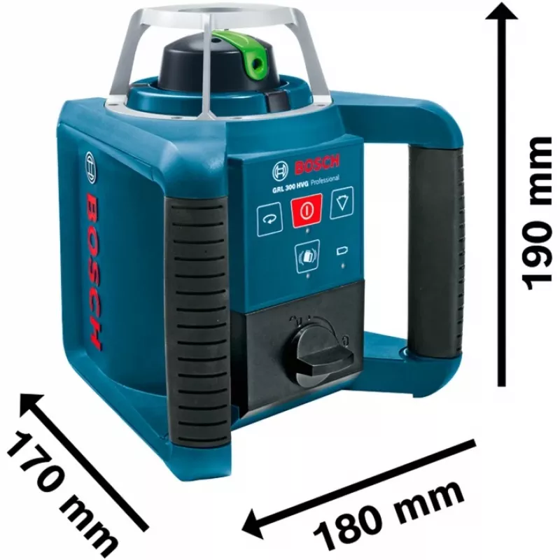 Rotacinis nivelyras Bosch GRL 300 HVG Professional 300 m atstumas 0,1 mm/m tikslumas