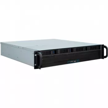 Server Case Inter-Tech 2U 2404L Rack Juoda, Pilka