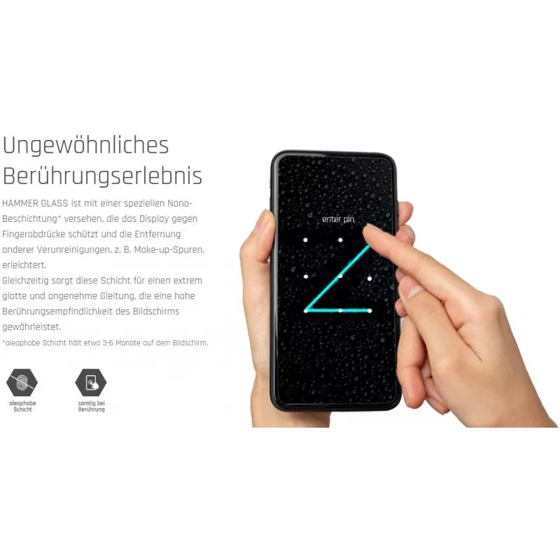 Grūdinto stiklo ekrano apsauga MYPHONE Hammer Energy 2 9H kietumas, atspari įbrėžimams