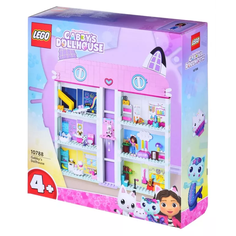 Konstruktorius LEGO Gabby's Dollhouse rinkinys 10788 — 498 dalys, 3 minifigūrėlės, nuo 4 metų