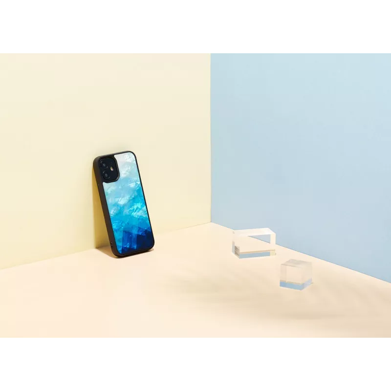 iKins apsauginis dėklas Apple iPhone 12 mini — mėlynas ežeras su juodais akcentais