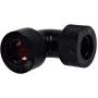 Alphacool HT 13mm kietvamzdžių užsukama jungtis 90° L formos jungtis - raižyta - giliai juoda (17296)