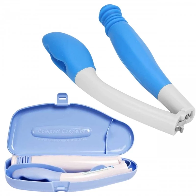 Nešiojamasis intymios higienos prietaisas SUNDO 60336 Easywipe — 410 mm, baltas, sulankstomas asmeninės higienos instrumentas
