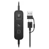 Monauralinės USB laidinės ausinės Poly Mission 615 — svoris 117,5 g