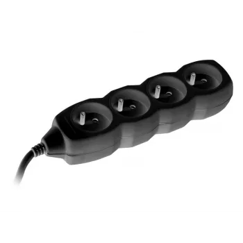 Tracer PowerCord ilginimo laidas, 4 lizdai, 3 m, juodas