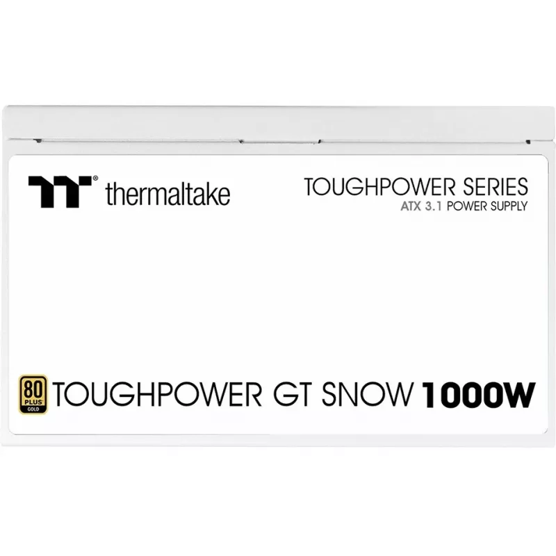 Maitinimo blokas PSU THERMALTAKE Toughpower GT Snow 1000W ATX 24-pin, 80 PLUS Gold, baltas, 120mm ventiliatorius