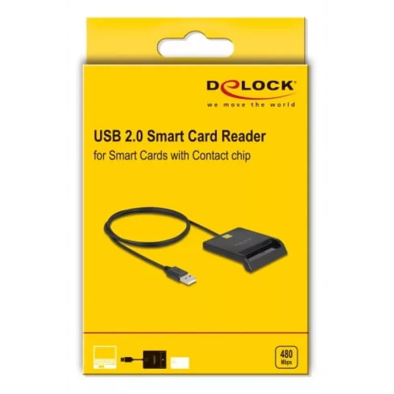 Išmaniųjų kortelių skaitytuvas DeLOCK 91724 USB Type-A juodas
