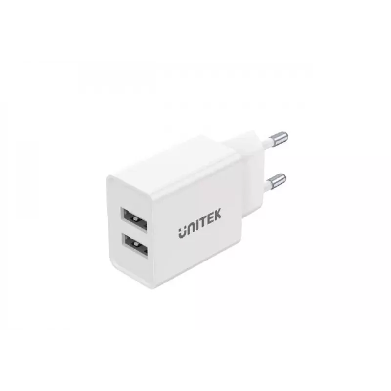 Unitek P1113A-EU - įkroviklis 2X USB-A,12W, baltas