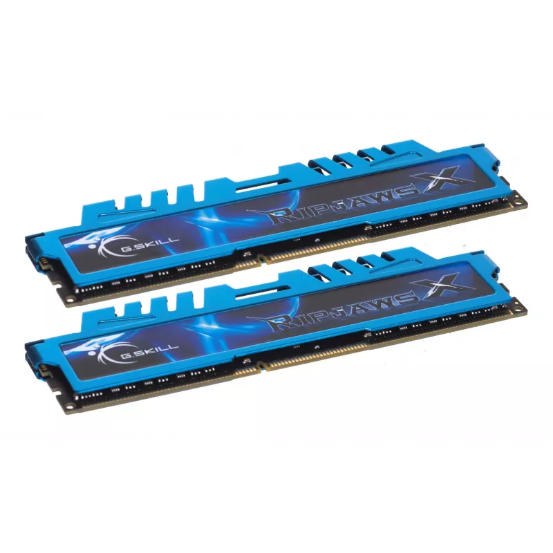 G.Skill 16GB Ripjaws X dviejų kanalų atminties rinkinys – mėlynas (2x 8 GB, DDR3 1600 MHz, 1,5 V, F3-1600C9D-16GXM, XMP Ready)