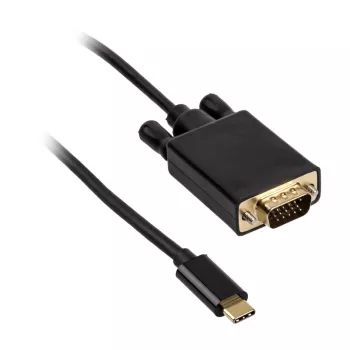 Kabelio jungties adapteris USB Type-C VGA Akasa AK-CBCA17-18BK