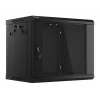 Prie sienos montuojama spinta LANBERG 9U (600×450×507 mm) IP20, maks. apkrova 60 kg, juoda