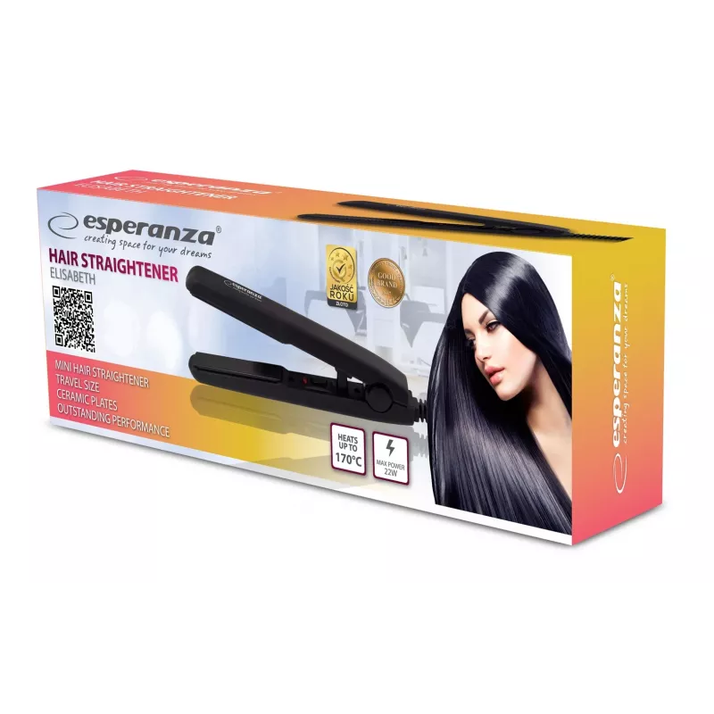 Plaukų tiesintuvas Esperanza EBP008 mini 16 cm, 22 W, kelioninis tiesintuvas