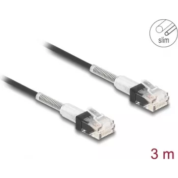 Tinklo kabelis DeLOCK RJ45 Cat.6A 3 m juodas
