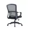 Up Up Darwin ergonominė biuro kėdė juoda, juodas audinys + pilkas tinklelis