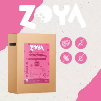 Sausas šunų ėdalas ZOYA ColdPRO Beef 9 kg — visavertis suaugusiems šunims, 27 % baltymų, 9,5 % riebalų, be glitimo, be cukraus