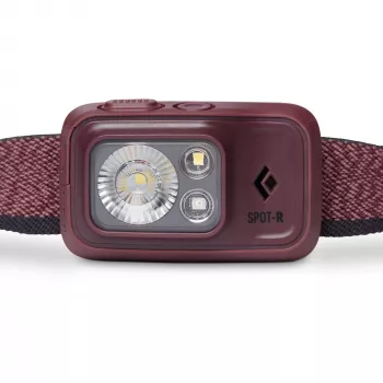 Headband flashlight Juoda Diamond Spot 400-R — 400 lm, IP67 atsparus vandeniui, USB įkraunamas, 1500 mAh Li-Ion, 100 m spindulys, 73 g