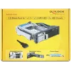 DeLOCK 5,25 mobilus dėklas 1 x 2,5 + 1 x 3,5 SATA HDD + 2 x USB3.0 prievadams - mobilus atminties dėklas - 6,4 cm, 8,9 cm (2.5, 8,90cm (3.5)) (47209)