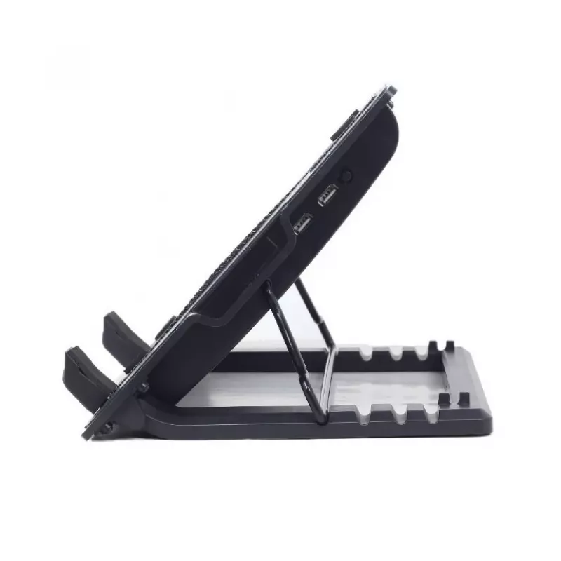 Nešiojamojo kompiuterio aušinimo padėklas Gembird NBS-1F17T-01, iki 17 colių, 1×15 cm ventiliatorius, USB 2.0, 370×265×33 mm, 350 mA, juodas