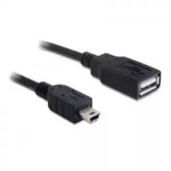 USB laidas DeLOCK 82905 USB 2.0 0,5 m USB A Mini-USB B juodas