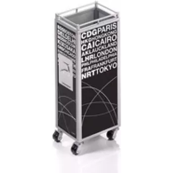 TROIKA MINI TROLLEY rašiklių/pieštukų laikiklis Metalas Juoda Balta
