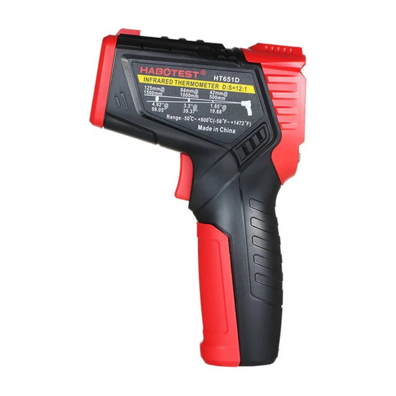 Skaitmeninis lazerinis pirometras Habotest HT651D — bekontaktis infraraudonųjų spindulių termometras