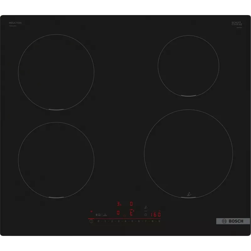 Built-In Hob Bosch PUE611HC1E, Induction, 4 Cooking Zones, PerfectFry Plus, Home Connect, Galia Boost , 60cm, Juoda