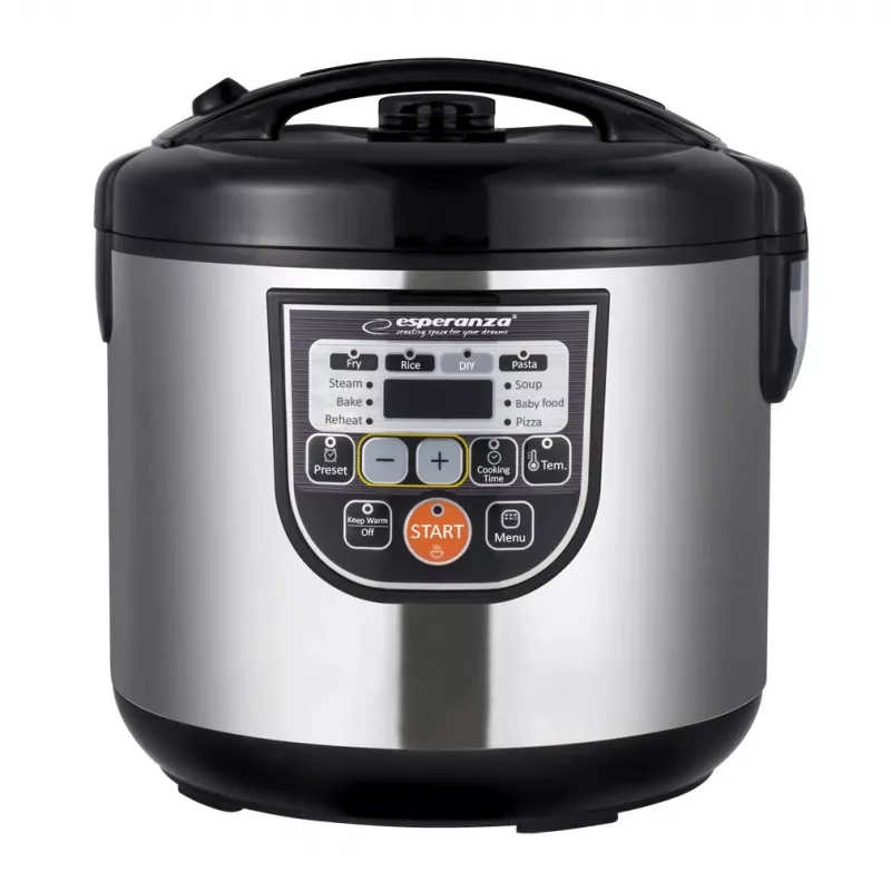 Multicooker ESPERANZA EKG011, 5 l talpa, 860 W, juoda/nerūdijantis plienas