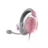 Headset Razer Juodashark V2 X laidinės binauralinės žaidimų ausinės, 3.5mm, virtualus 7.1, 32Ω, putplasčio ausų pagalvėlės, rožinė