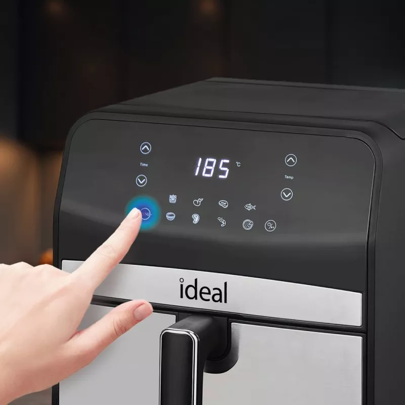 Karšto oro gruzdintuvė Eldom IK1501 — 6,5 L, 1800 W, jutiklinis LED, reguliuojamas termostatas, nuimamas indaplovėje plaunamas dubuo