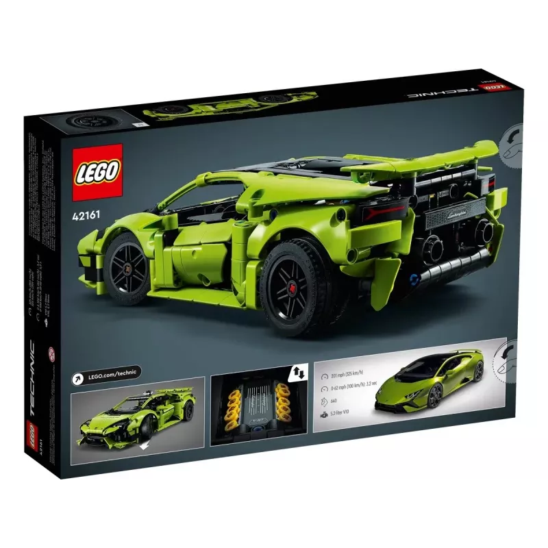 LEGO Technic Lamborghini Huracán Tecnica konstrukcinis modelio rinkinys, mastelis 1:10, 806 dalys, amžius 9+