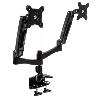SidabrinėStone SST-ARM22BC dvigubo monitoriaus laikiklis – juodas