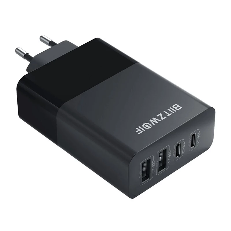 Tinklo įkroviklis BlitzWolf BW-S29 120W juodas — USB maitinimo adapteris, kelių prievadų greitas įkrovimas