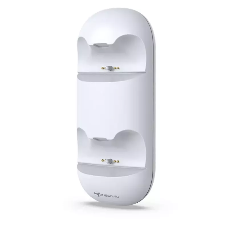 Įkrovimo stotelė SUBSONIC SA5632, skirta PS5 dvigubam įkrovimui su LED indikatoriais