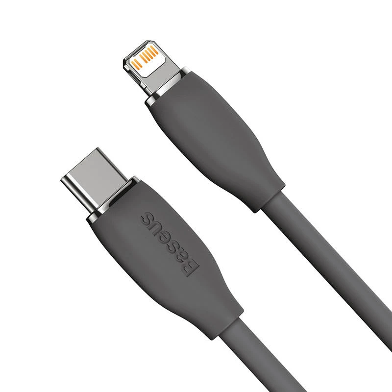 Baseus Jelly laidas USB-C į Lightning, 20 W, 1,2 m (juodas)
