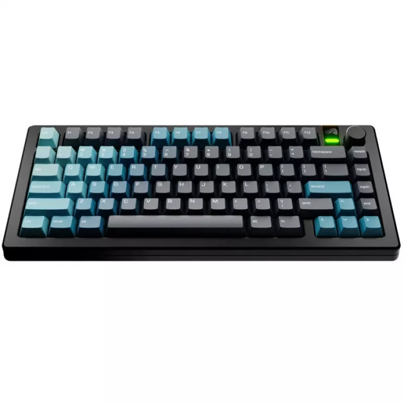 Keycaps GLORIOUS GPBT Gradient Celestial Ice — ANSI išdėstymas, PBT dažais įsotintų klavišų rinkinys