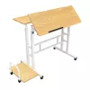 Maclean mobilus nešiojamojo kompiuterio stalas, baltas, 80x60 cm, maks. 50 kg, reguliuojamas aukštis 67-115 cm, MC-124 W