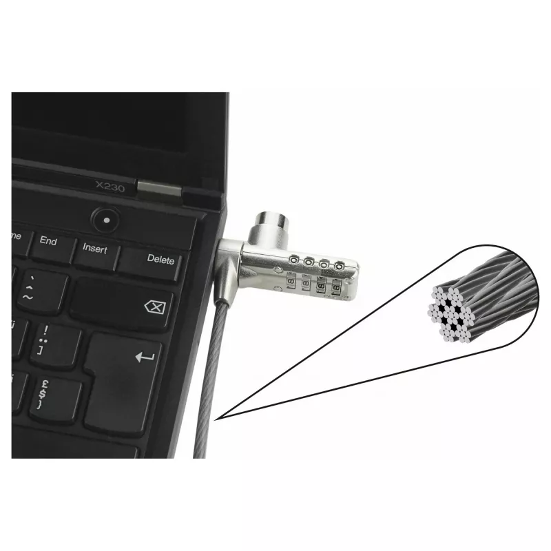 Dicota apsaugos kabelis T-Lock, kombinacinis, raktinis 3x7 mm lizdas