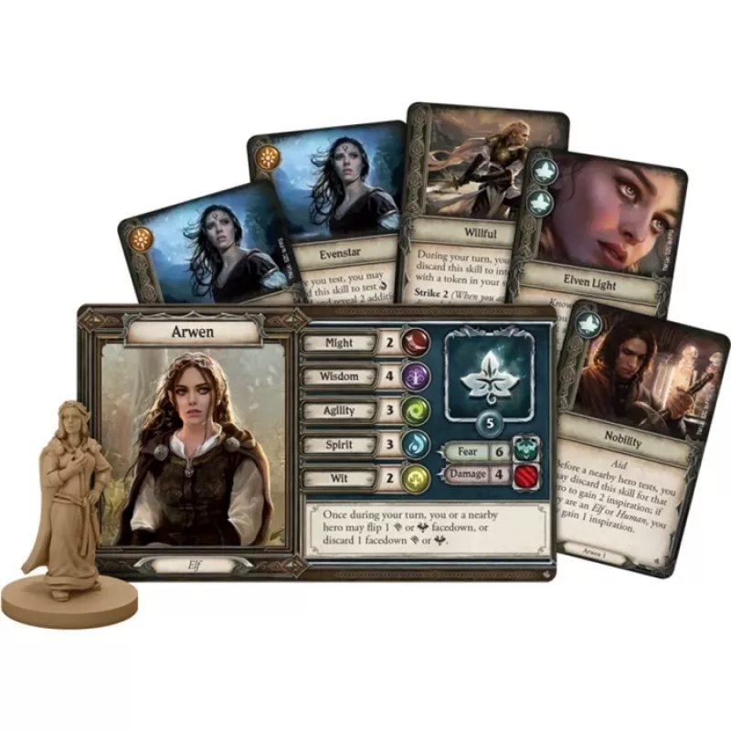 Asmodee Žiedų Valdovas: Kelionė per Viduržemę - Tamsūs Takai, stalo žaidimas