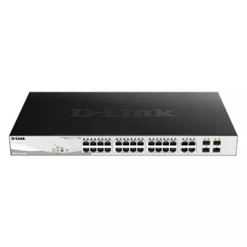 D-Link DGS-1210-28MP/E tinklo jungiklis Valdomas L2 Gigabit Ethernet (10/100/1000) Power over Ethernet (PoE) 1U Juoda, Pilka