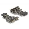 DeLOCK 60045 kabelio lyties keitiklis 9 kontaktų USB 2.0 2 x 9 kontaktų antraštė Juoda