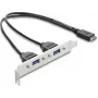 DELOCK USB Typ-E Key A ST į 2× USB-A 5 Gbps adapteris su laikikliu (modelis 67345)
