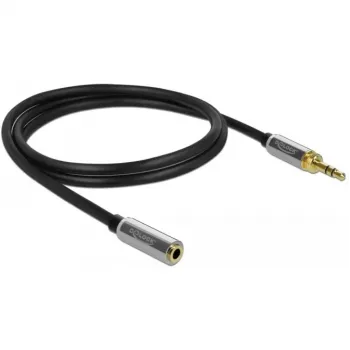 Garso kabelis 3,5 mm DeLOCK 85780 1 m juodas pilkas