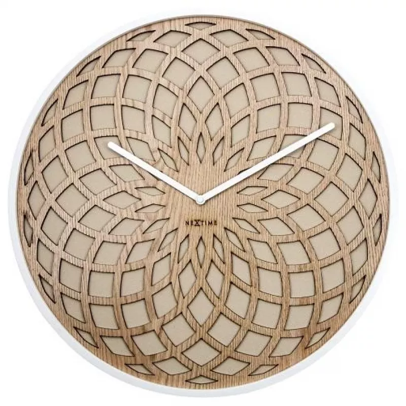 NeXtime klok 3149be Sun Large, Ø50 cm, sieninis, smėlio spalvos