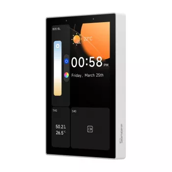 Išmanusis valdymo pultelis Sonoff NSPanel Pro — Wi‑Fi, Bluetooth, Zigbee, montuojamas prie sienos išmaniųjų namų sąsaja