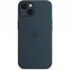 Apple silikoninis dėklas iPhone 13 su MagSafe (abyss Mėlyna)