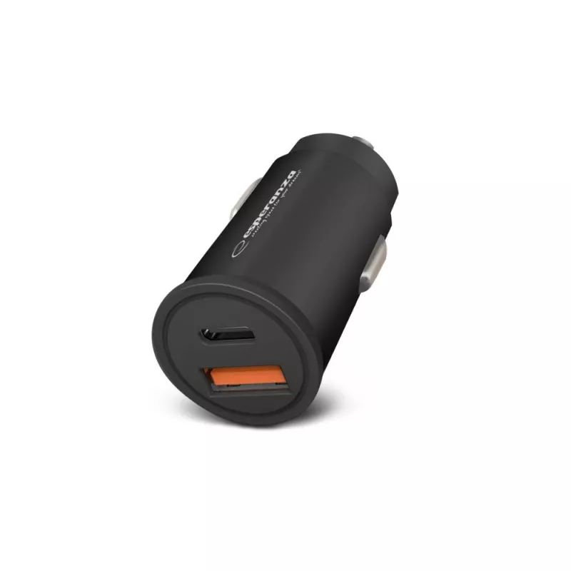 Automobilinis USB įkroviklis ESPERANZA EZC111K, 20W (USB-C PD 20W + USB-A QC3.0), 12–24V įvestis, juodas